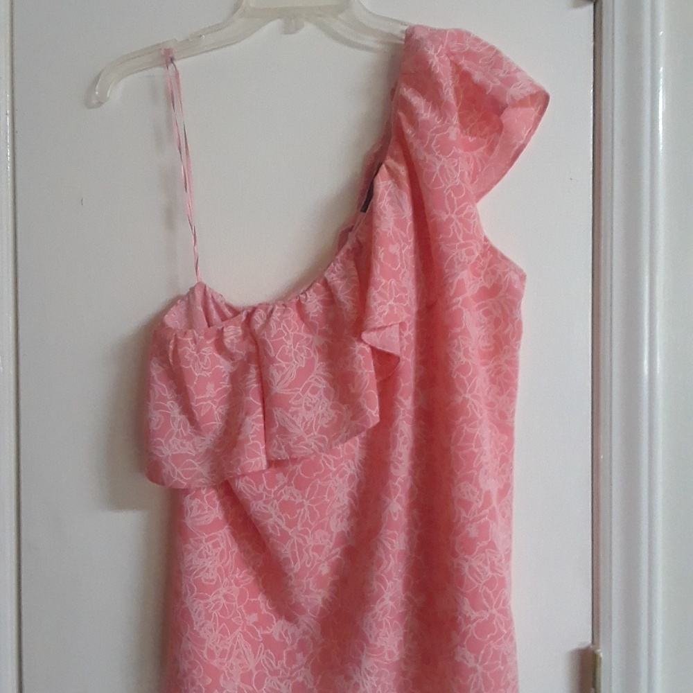 Orange and white summer blouse